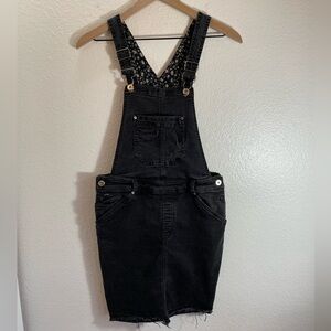 Kenzo Gold Denim Overall Mini Jumper Dress Size L